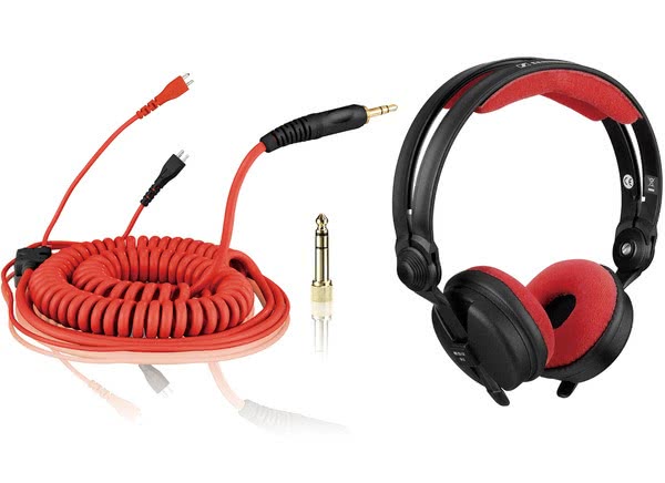 Bundle: HD 25 Cable DeLuxe 3,5 m + Earpads Velour - red_1