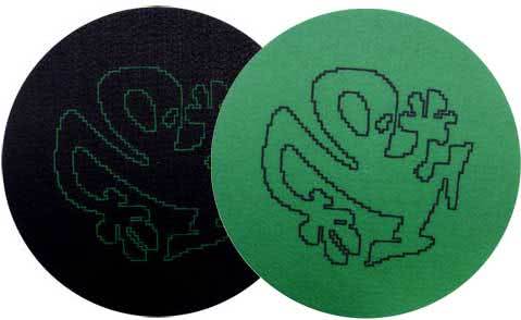 2x Slipmats - Plasticman Silhouette - Green & Black_1