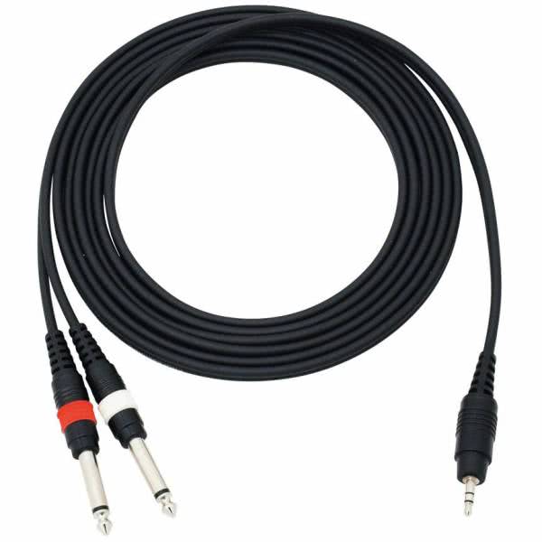 Zomo Kabel MKC-15 2x 6,3mm Klinke auf 2x Cinch 1,5m Audiokabel 2x Klinke Cinch