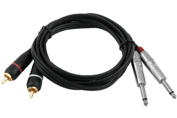 Omnitronic Adapter Cable - 2x Jack - 2x RCA - 6m_1